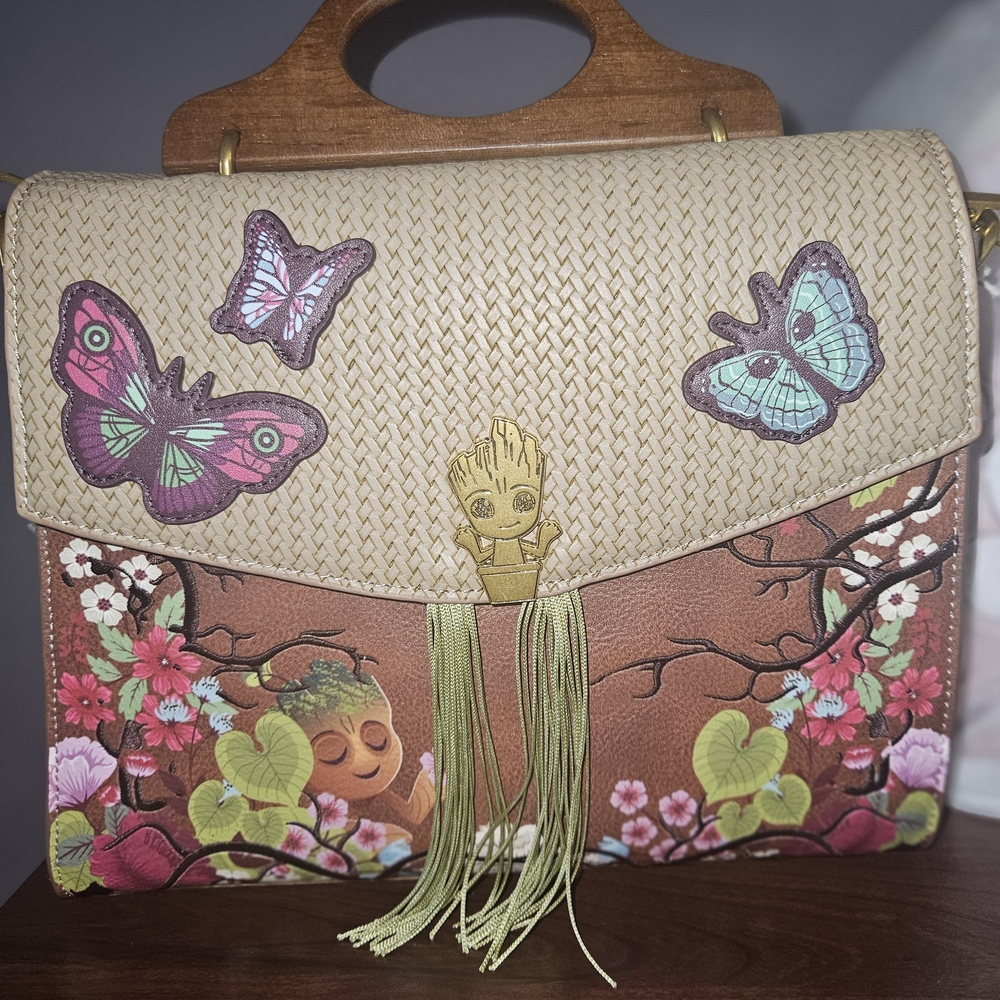 Marvel Guardians of the Galaxy Floral Groot Crossbody Bag (NWT)